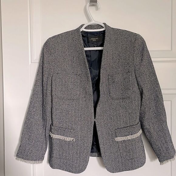 Max Mara Weekend Navy Tweed Jacket - Picture 1 of 6